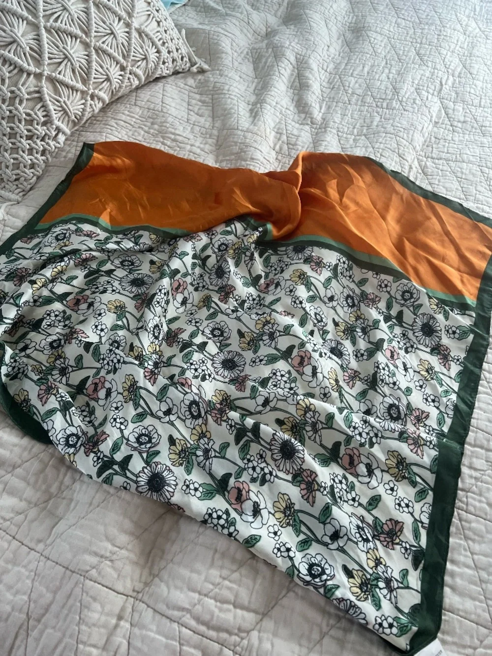 Polyester Floral Scarf/Head-wrap, multi-purposeful, $8